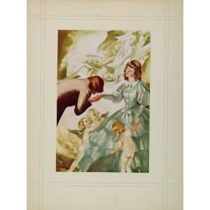  1936 Willy Pogany Lovers Angels Browning Sonnets Print 