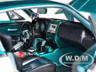   MUSTANG GT TEAL/WHITE CUSTOM 124 DIECAST MODEL CAR BY MAISTO 31094