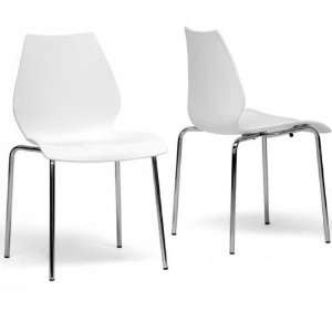  Wholesale Interiors Overlea Modern Dining Chair in White 
