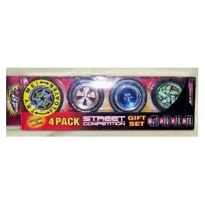  Fly Wheels 4 Pack Street Competition Gift Set Toys 