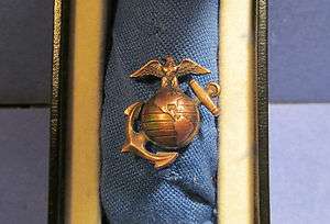 Rare Vintage World War II U.S. Marine USMC Lapel Tie,Tac Lapel Pin 