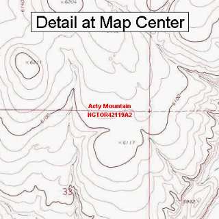 USGS Topographic Quadrangle Map   Acty Mountain, Oregon (Folded 