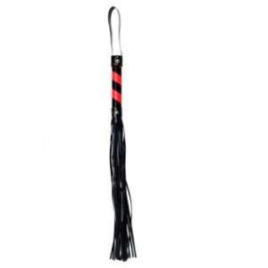  Ouch, Whip PVC Black with Red Stripe and Black String 