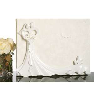    Bride and Groom with Calla Lily Bouquet Guest Book