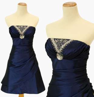JUMP $150 Navy Juniors Prom Evening Formal Cocktail NWT  