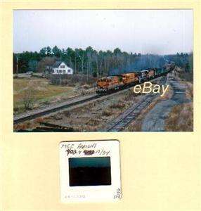 Slide w/Pic Maine Central RR Diesel On Point 1984  