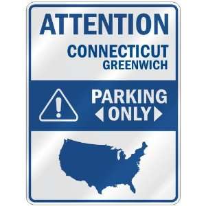  ATTENTION  GREENWICH PARKING ONLY  PARKING SIGN USA CITY 