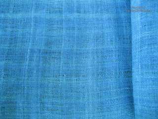 Rough Handwoven Hemp Fabric   Dodger Blue 1yard  