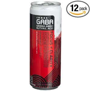 Jones Soda GABA Grapefruit, 12 Ounce Cans (Pack of 12)  