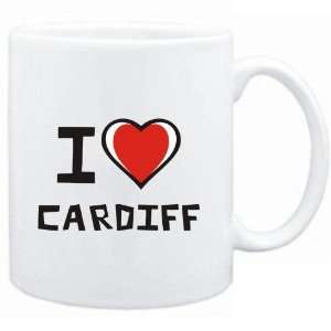  Mug White I love Cardiff  Capitals