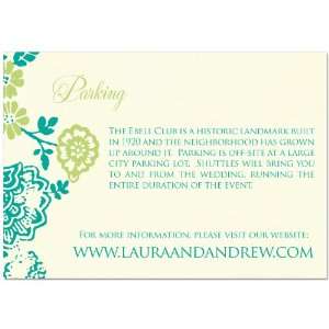  Cari Teal And Green Reception Cards On Antique White