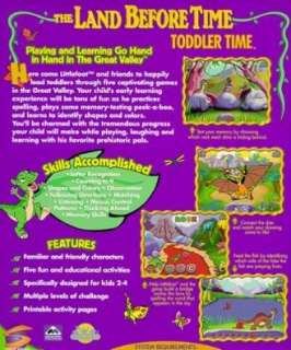 The Land Before Time Toddler Time PC CD learning game  