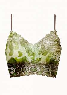 BUTTERFLIES * CAMOUFLAGE BRALETTE* SzL *GREEN* FREE*SHIPPING 