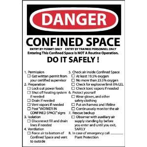 SIGNS CONFINED SPACE DO IT SAFELY