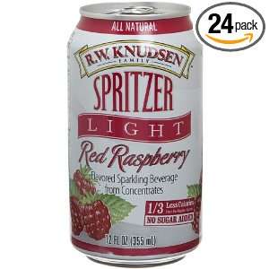   Spritzer, Light Red Raspberry, Low Calorie, 12 Ounce Cans (Pack of 24