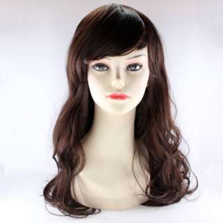 Fashion brown curl womens Fake wig Hair like real hair MI66  