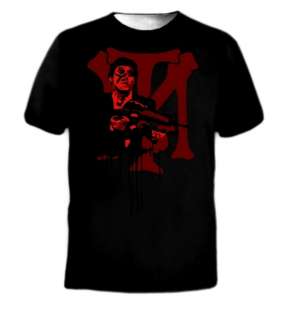 Tony Montana Blood Gun Scarface Drug Pacino Tee T Shirt  