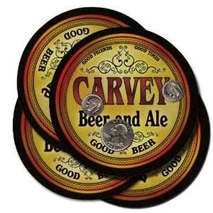  CARVEY Family Name Beer & Ale Coasters 