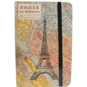  Cavallini Eiffel Tower & Map Diary Small notepad with 