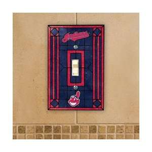  Cleveland Indians Art Glass Lightswitch Cover Sports 