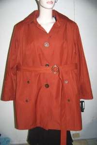 GALLERY 3X 4X REMOVABLE LINER & HOOD WATERresist TRENCH COAT 3X 4X NWT 
