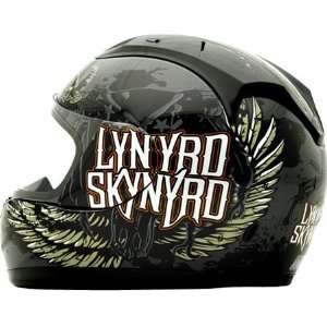   LYNYRD SYNYRD Wing Full Face Helmet X Large  Black Automotive