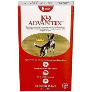 6 Month Supply Of Advantix For Dogs 20 55 Lbs. ADVX RED 55 