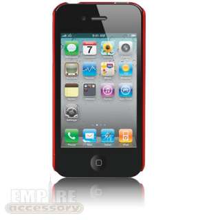 RED ULTRA THIN SLIM HARD CASE COVER for iPhone 4 4S Att Verizon Sprint 