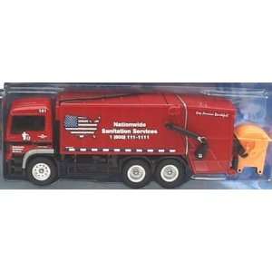    Action City Red Garbage Truck with Gray Dumpster Toys & Games