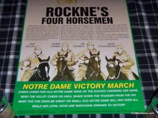 Rocknes Four Horsemen Notre Dame Football 36 X 12 Artwork ***ULTRA 