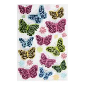 Martha Stewart Crafts Modern Damask Butterflies Stickers