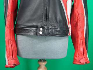   leather retro biker jacket this reeks quality 42 inch chest here are
