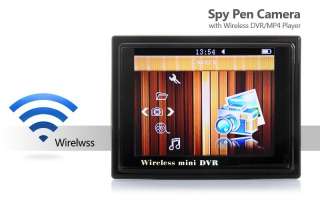 4GHz wireless Surveillance camera pen+Wireless 3.5 TFT LCD Mini DVR 