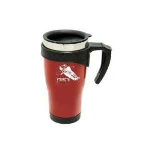  Strength / Eagle   Red Travel Mug in Stainless Steel 