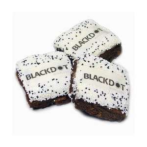 Corporate Logo Brownies   White Chocolate Dipped  Grocery 