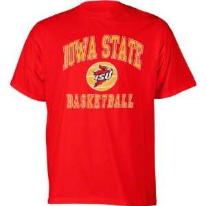  Iowa State Cyclones Red Whirlwind Basketball T Shirt 