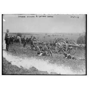 German Hussars & captured cannon