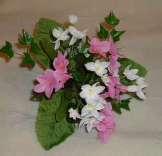 Small Pink White Silk Flowers Flower Bouquet 4870  