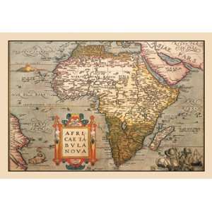  Map of Africa 24X36 Canvas Giclee