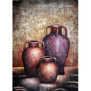  Three Jars Impressionist Oil Painting Large 3x4