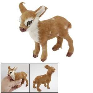  Como Kids Artificial Faux Fur Plastic Brown White Deer Toy 