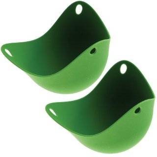  Pod Egg Poaching Tool, Green Fusionbrands Poach Pods, Set of 2, Green
