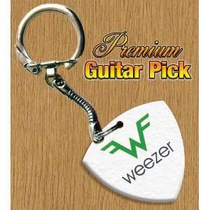  Wheezer Keyring Bass Guitar Pick Both Sides Printed 