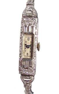 Deco Diamond Platinum Watch #8118  