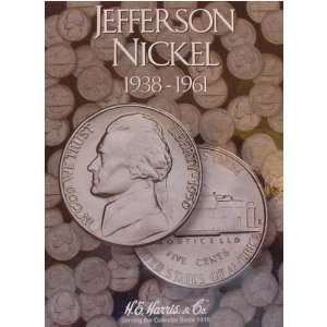  HARRIS JEFFERSON NICKEL 1938 1961 COIN FOLDER #2679 