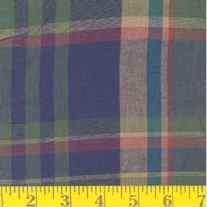  58 Wide Homespun Forest/Navy Large Plaid Fabric By The 