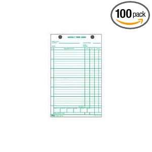  TOPS® Employee Time Card, Weekly, 4 1/4 x 6 3/4, 100 per 