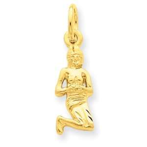  Solid 14k Gold Virgo Zodiac Charm Jewelry