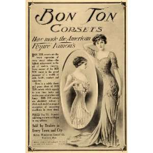  1910 Ad Royal Worcester Corset Bon Ton Vintage Clothing 