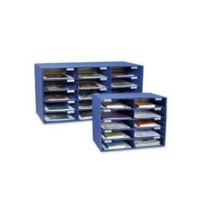 Corporation Products   Mail Box, 15 Slots, 12 1/2x10x3 Slots, Blue 